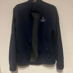 NEW - Navy Blue Windbreaker Jacket - Mens Small Jacket Zip Up - Never Worn
